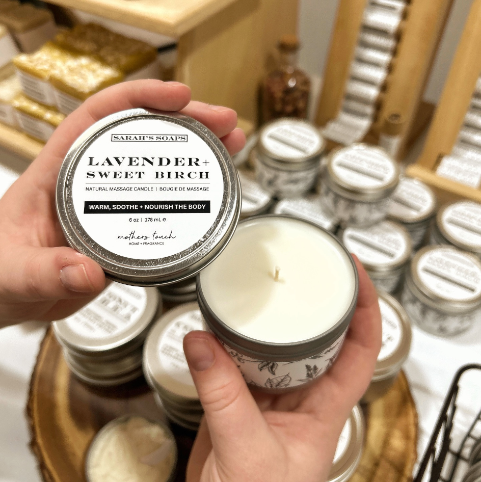 LAVENDER + SWEET BIRCH massage candle