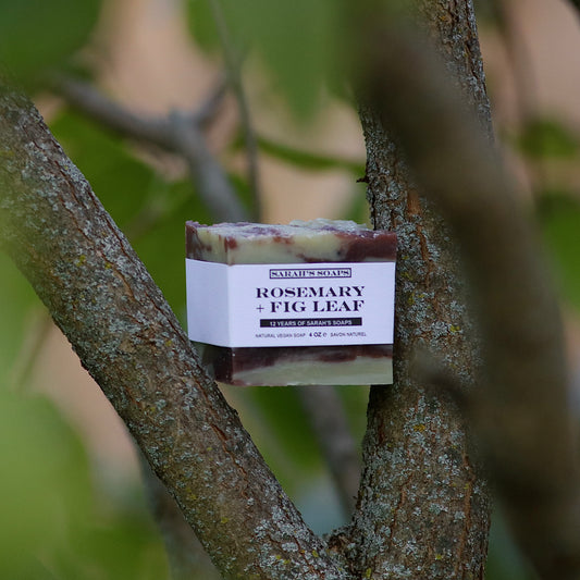 ROSEMARY + FIG LEAF birthday bar soap